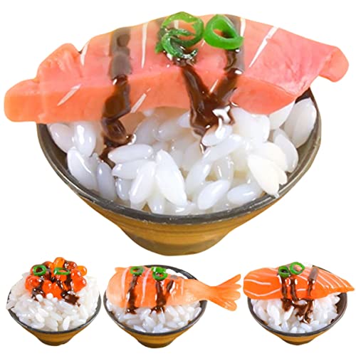 TOYANDONA 4 Stück Sushi Modell Realistisches Essen Gefälschtes Lebensmittelmodell Reisformen Für Sushi Realistisches Sushi Essen Sushi Reis Künstliches Sushi Display Künstliche von TOYANDONA