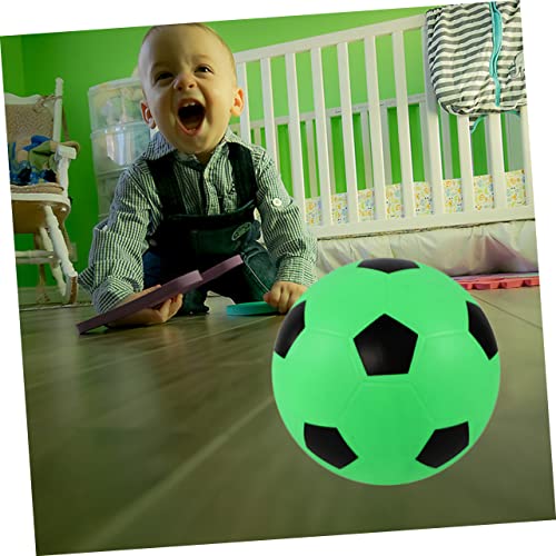 TOYANDONA 4 Stück Teiliges Aufblasbares Fußballspielzeug für Weiche Softbälle in Weiß Gelb Orange und Grün Fördert Hand Auge Koordination und Farbenwahrnehmung Geeignet für Indoor und von TOYANDONA