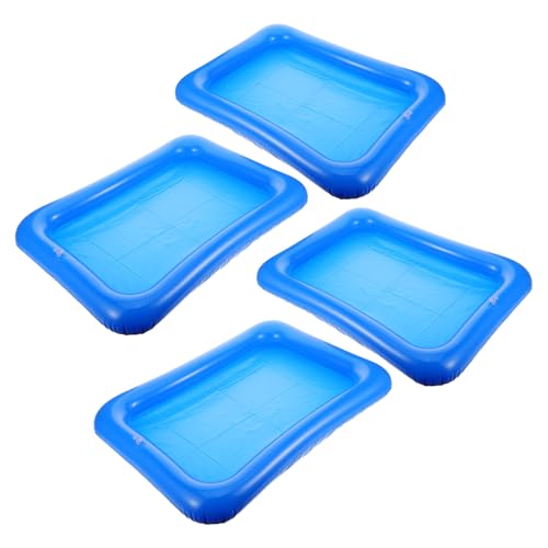 TOYANDONA 4 Stück Teiliges Aufblasbares Kinderpool mit Ozeanbällen Mini Wasserspiel für Angelspiele Tragbarer Badespaß Sicher für Sommer Outdoor Party von TOYANDONA
