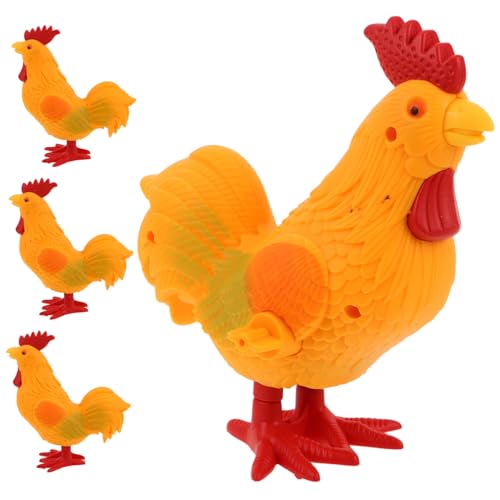 TOYANDONA 4 Stück Teiliges Aufziehspielzeug Springende Küken mit Dynamischer Bewegung Kinderfreundlich Sichere Materialien Bauernhoftiere Lernspielzeug für Kleinkinder Partygeschenke von TOYANDONA