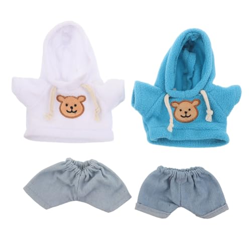 TOYANDONA 4 Stück Teiliges Bärenkleidung mit Hoodie und Jeans für Plüschtiere Niedliches Kawaii Outfit zum Selbermachen Puppenkleidung für Kleine Stofftiere TOYANDONA 4 Stück Teiliges Bärenkleidung mit Hoodie und Jeans für Plüschtiere Niedliches Kawaii Outfit zum Selbermachen Puppenkleidung für Kleine Stofftiere von TOYANDONA