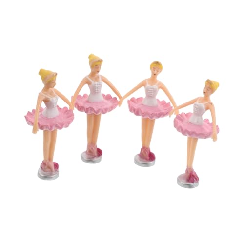 TOYANDONA 4 Stück Teiliges Ballerina Prinzessinnen Figuren aus Resin für Musikschachtel Zubehör Drehende Tanzpuppen mit Filigranem Kleid Dekorative Sammlerfiguren für Schmuckkästen von TOYANDONA