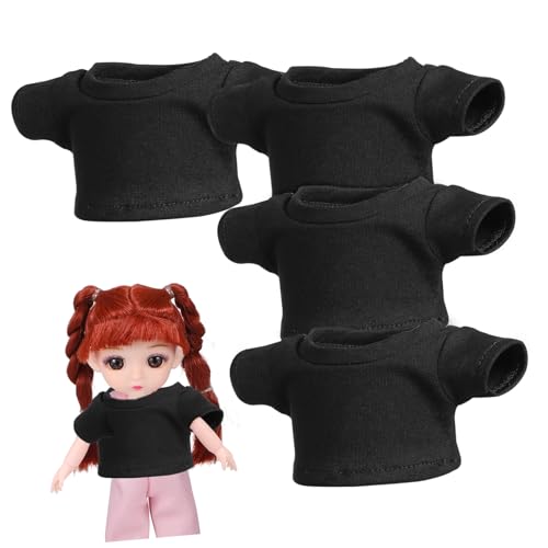 TOYANDONA 4 Stück Teiliges Bear T Shirts aus Fein Gestrickter Baumwolle Kurzärmlige Puppenkleidung für Kleine Stoffbären Modische Formstabile und Vielseitige Kuscheltier Outfits von TOYANDONA