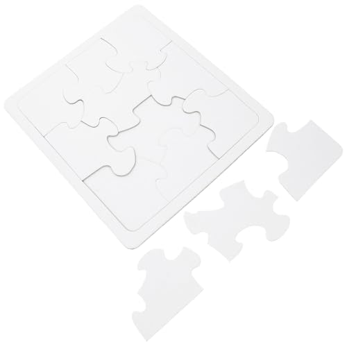 TOYANDONA 4 Stück Teiliges DIY Blanko Puzzle aus Papier zum Bemalen für Wiederverwendbar Fördert Kreativität Handgeschicklichkeit und Spielerisches Lernen für Bastel Kunstprojekte von TOYANDONA