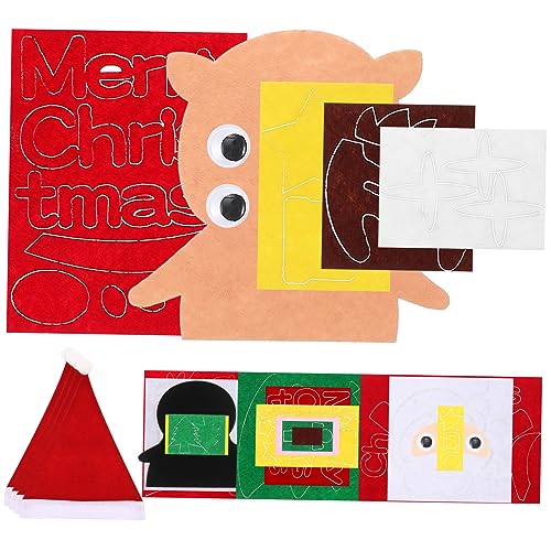 TOYANDONA 4 Stück Teiliges DIY Weihnachtsmützen Bastelset für Handgemachte Weihnachtsmützen mit Niedlichen Motiven Fördert Kreativität und Feinmotorik für Weihnachtsfeiern und Kindergarten TOYANDONA 4 Stück Teiliges DIY Weihnachtsmützen Bastelset für Handgemachte Weihnachtsmützen mit Niedlichen Motiven Fördert Kreativität und Feinmotorik für Weihnachtsfeiern und Kindergarten von TOYANDONA