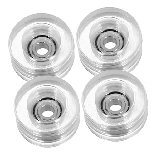 TOYANDONA 4 Stück Teiliges Finger Skateboard Räder mit Lagern Professionelle Skateboard Zubehörteile für Reparatur und Vielseitige Nutzung Geeignet für Verschiedene Modelle Transparentes von TOYANDONA