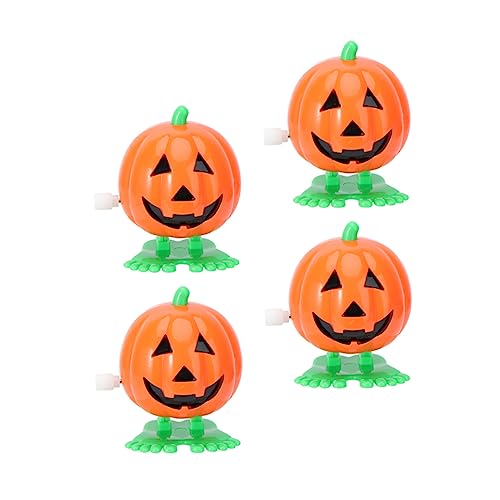 TOYANDONA 4 Stück Teiliges Halloween Aufziehspielzeug Lustige Kürbis Figuren Batteriefrei Dekorativ für Party Bunte Wind Up Laufspielzeuge für Spielspaß und Feststimmung von TOYANDONA