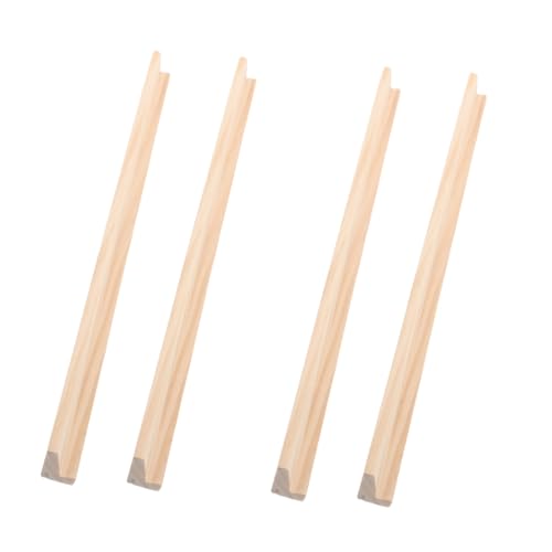 TOYANDONA 4 Stück Teiliges Holz Domino Regal Unvollendete Ständer für Mexikanisches Train und Mahjong Einreihige Ablage für Spielsteine Stabile Holzstruktur Zubehör für Brettspiele von TOYANDONA