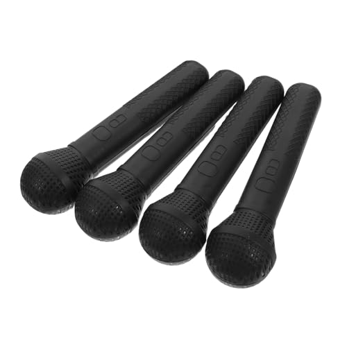 TOYANDONA 4 Stück Teiliges Mikrofon Spielset aus Kunststoff Realistische Bühnen-Requisiten für Rollenspiele Leicht und Handlich für Karaoke Geburtstag Halloween Weihnachtsfeier und von TOYANDONA
