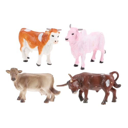 TOYANDONA 4 Stück Teiliges Mini Kuhmodell Realistische Wildtiere Figuren Langlebiges Material Detailreich Gearbeitet Pädagogisches Kinderspielzeug für Bauernhof und TOYANDONA 4 Stück Teiliges Mini Kuhmodell Realistische Wildtiere Figuren Langlebiges Material Detailreich Gearbeitet Pädagogisches Kinderspielzeug für Bauernhof und von TOYANDONA