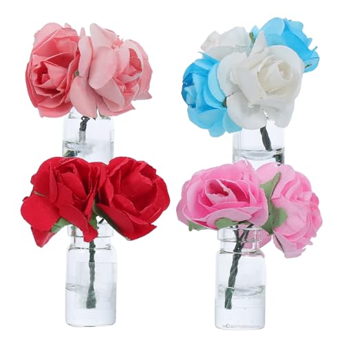 TOYANDONA 4stücke Winzige Künstliche Rosen in Miniatur-glasvase Für Puppenhaus-Dekoration Kleine Blumenvase Als Landschaftsmodell Miniatur-bastelzubehör Für Feengarten Oder TOYANDONA 4stücke Winzige Künstliche Rosen in Miniatur-glasvase Für Puppenhaus-Dekoration Kleine Blumenvase Als Landschaftsmodell Miniatur-bastelzubehör Für Feengarten Oder von TOYANDONA