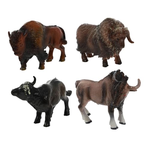TOYANDONA 4 Stück Teiliges Miniatur Modell Realistisch Detailliert Lebensnah Lernspielzeug Dekoration für Zuhause Büro Tisch Kleine Tierfiguren von TOYANDONA
