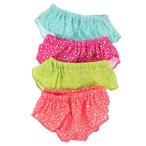 TOYANDONA 4 Stück Teiliges Puppenunterwäsche Weiche Doll Panties in Lebendigen Farben Passende Puppenhaus Kostümdekoration Einfach Anzuziehen für Rollenspiele und Puppendress Up von TOYANDONA