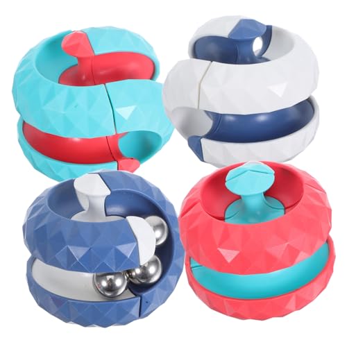 TOYANDONA 4 Stück Teiliges Rotierendes Kugel Puzzle Fidget zur Stressreduzierung Beruhigende Tragbar für Büro Schule und Reisen Fördert Gehirntraining und Entspannung von TOYANDONA