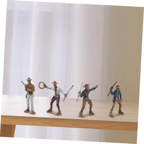 TOYANDONA 4 Stück Teiliges Western Cowboy Modell mit Detailreichen Miniaturfiguren Handbemalt Einzigartige Designs als Tischdekoration für Sammler Authentische Western Cowboy Figuren für TOYANDONA 4 Stück Teiliges Western Cowboy Modell mit Detailreichen Miniaturfiguren Handbemalt Einzigartige Designs als Tischdekoration für Sammler Authentische Western Cowboy Figuren für von TOYANDONA