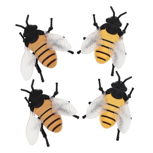 TOYANDONA 4 Stück Teiliges Wind-up Realistische Kleine Aufzieh-Bienen mit Lauf Sprungfunktion Kreative Simulationstiere für Partygeschenke Klassenpreise und Kinderunterhaltung von TOYANDONA