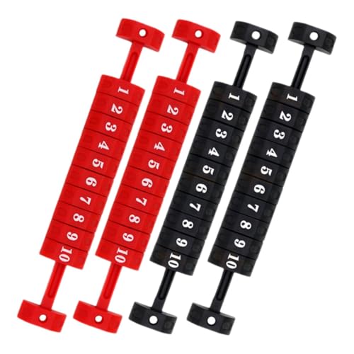 TOYANDONA 4 Stück Tischfußball Punktzahlen Zähler Scoring Einheiten für Standard Kicker Zuverlässige und Langlebige Spieltisch Zubehör Schwarz und Rot TOYANDONA 4 Stück Tischfußball Punktzahlen Zähler Scoring Einheiten für Standard Kicker Zuverlässige und Langlebige Spieltisch Zubehör Schwarz und Rot von TOYANDONA