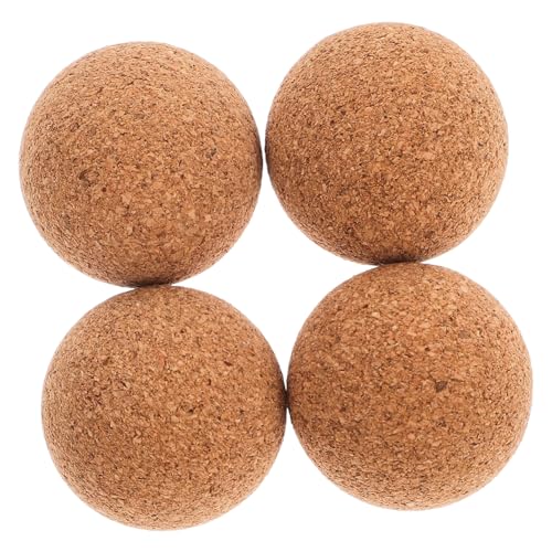 TOYANDONA 4 Stück Tischfußball Sport Bälle Für Kork Spiel Mini Tischkicker Billard- Werfen Anzeigetafel Völkerball Kickertischbälle Tragbare Minibälle Kickertischteile Khaki Hölzern von TOYANDONA