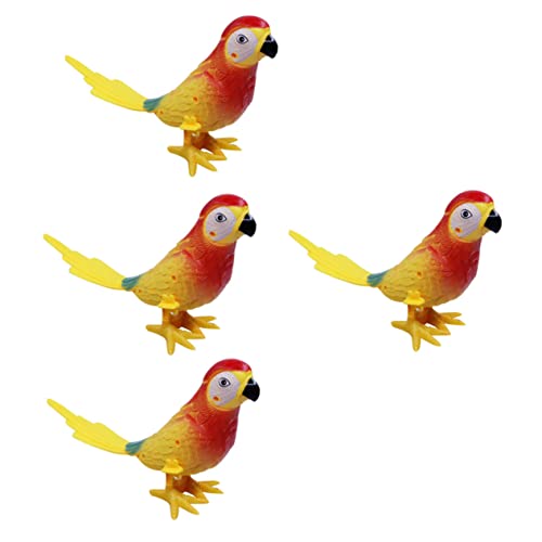 TOYANDONA 4 Stück Uhrwerk Papagei kinderspielzeug für Children Toys Vogelspielzeug Wickeln auf Cartoon-Heimschmuck weihnachtslaufspielzeug Plastik Yellow TOYANDONA 4 Stück Uhrwerk Papagei kinderspielzeug für Children Toys Vogelspielzeug Wickeln auf Cartoon-Heimschmuck weihnachtslaufspielzeug Plastik Yellow von TOYANDONA