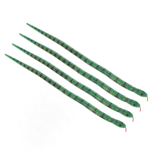 TOYANDONA 4 Stück Unlackierte Holzschlange Flexible Gelenke Realistische Schlangenfigur Halloween Deko DIY Bastelset für Party Streiche und Theater Requisiten von TOYANDONA