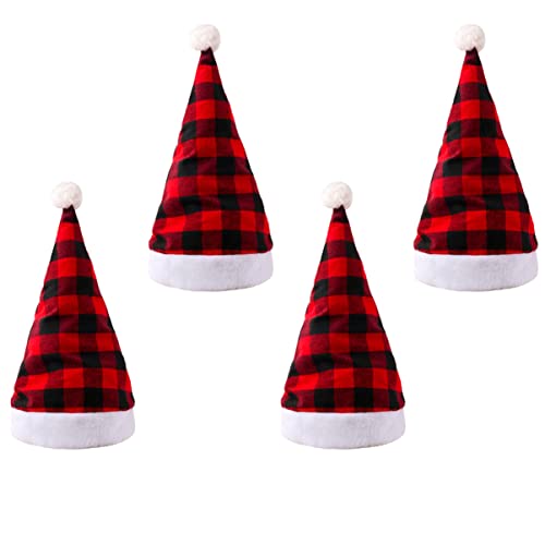 TOYANDONA Weihnachtsmann Kostüme Requisiten 4pcs Weihnachtsmütze Party Zubehör Heiraten Weihnachtsmütze von TOYANDONA