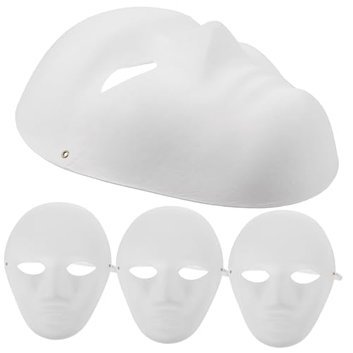 TOYANDONA 4 Stück Weiße DIY Halloween Masken aus Umweltfreundlichem Papierpulp Handbemalbare Blanko Masken für Cosplay Basteln Party und Karneval Kreative zum Selbstgestalten für Erwachsene TOYANDONA 4 Stück Weiße DIY Halloween Masken aus Umweltfreundlichem Papierpulp Handbemalbare Blanko Masken für Cosplay Basteln Party und Karneval Kreative zum Selbstgestalten für Erwachsene von TOYANDONA