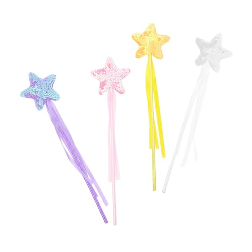 TOYANDONA 4 Stück Zauberstab Kinderspielzeug Fee für Mädchen Fairy Wand mädchen für Toy Party Zauberstäbe Sternenstab zum Ankleiden Stoff TOYANDONA 4 Stück Zauberstab Kinderspielzeug Fee für Mädchen Fairy Wand mädchen für Toy Party Zauberstäbe Sternenstab zum Ankleiden Stoff von TOYANDONA