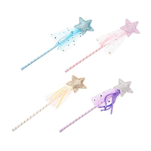 TOYANDONA 4 Stück Zauberstab feenflügel Frauen LED- Feenhaftes Kinderspielzeug für Mädchen Puppe Fairy Wand für Katzenspielzeug dekorativer Feenstab Stoff TOYANDONA 4 Stück Zauberstab feenflügel Frauen LED- Feenhaftes Kinderspielzeug für Mädchen Puppe Fairy Wand für Katzenspielzeug dekorativer Feenstab Stoff von TOYANDONA