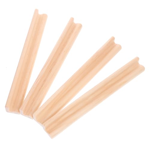 TOYANDONA 4 Stück buchstabenverzierungen aus Holz spielkartenhalter spielkartenständer Box für Spielkarten gießen Schreibtischspielzeug Kette Domino-Tablett aus Holz Domino-Tabletts hölzern von TOYANDONA