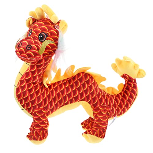 TOYANDONA 4 Stück chinesisches Neujahrsgeschenk 2024 Plüschdrachenspielzeug Neujahrsgeschenk für Kinder Drachen Kuscheltier knuddelsaurus Stofftiere Spielzeuge Drachen-Plüschtier Glücklich von TOYANDONA