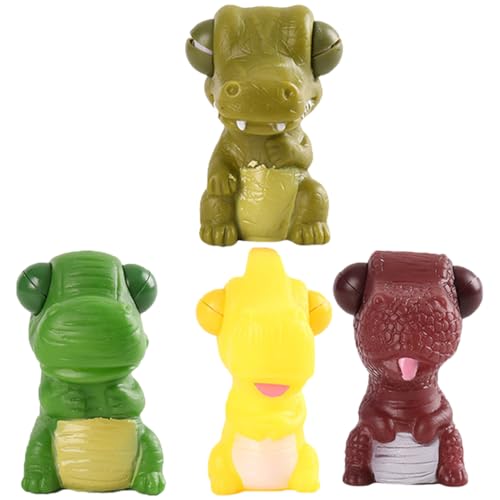TOYANDONA 4 Stück kneifen Party für kinderspielzeug Squeeze Toy Dinosaur Toy Partygeschenke Drücken Sie die Form eines Dinosauriers PVC von TOYANDONA
