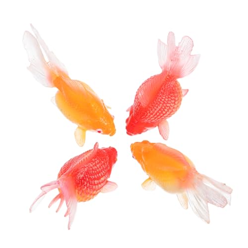 TOYANDONA 4 Stücke Teiliges Schwimmende Künstliche Goldfische Realistische Miniatur Koi-Figuren aus Kunststoff Vielseitige Aquarium-deko für Kleine Räume für Feengärten und Tiermotive TOYANDONA 4 Stücke Teiliges Schwimmende Künstliche Goldfische Realistische Miniatur Koi-Figuren aus Kunststoff Vielseitige Aquarium-deko für Kleine Räume für Feengärten und Tiermotive von TOYANDONA