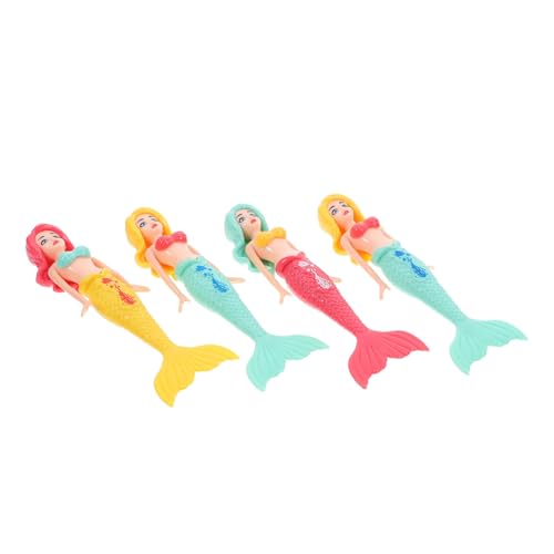 TOYANDONA 4 Teiliges Meerjungfrau Schwimmbad Tauchbadespielzeug Babyspielzeug Spielgeräte Im Freien Nachfüllbare Wasserballons Aufblasbar Spielküche Sinkende Meerjungfrau von TOYANDONA