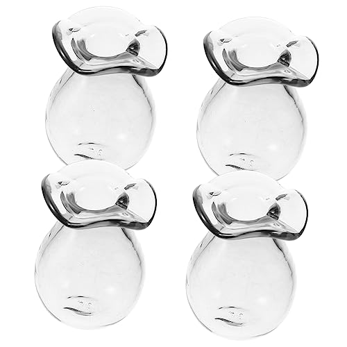 TOYANDONA 4 Teiliges Vasenmodell Miniatur Blumentopf Zimmerpflanzenzubehör Töpfe Für Pflanzen Minifiguren Miniatur Flaschen Miniatur Puppenhauszubehör Puppenhausvase Graues Glas von TOYANDONA