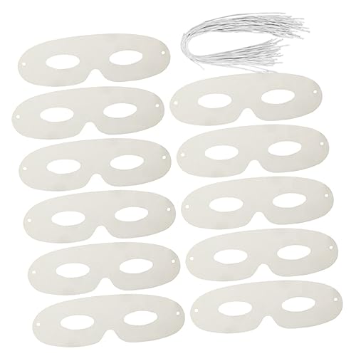 TOYANDONA 40 Sets Diy-Maske Bulk-Maske Für Kinder Und Erwachsene Papier Weiß Cosplay Halloween-Party Weiße Masken Leere Papiermasken Leere Maske Cosplay-Lehrmittel von TOYANDONA