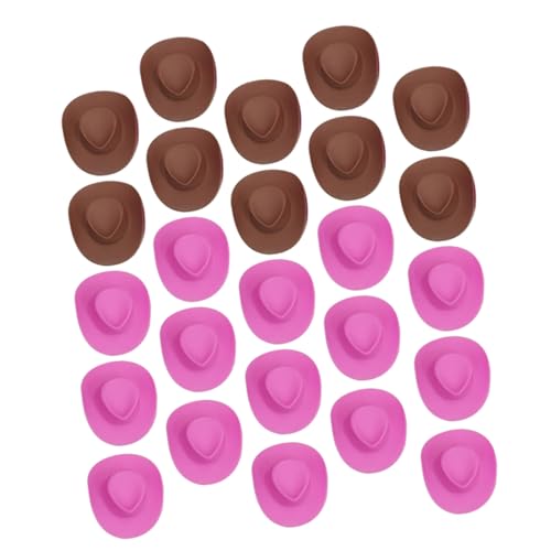 TOYANDONA 40stücke Mini Cowboyhut Puppenhüte Aus Kunststoff Dekorative Hüte Für Kleine Puppen Pinke Und Braune Hüte Für Bastelprojekte Und Puppenhaus-Dekoration TOYANDONA 40stücke Mini Cowboyhut Puppenhüte Aus Kunststoff Dekorative Hüte Für Kleine Puppen Pinke Und Braune Hüte Für Bastelprojekte Und Puppenhaus-Dekoration von TOYANDONA