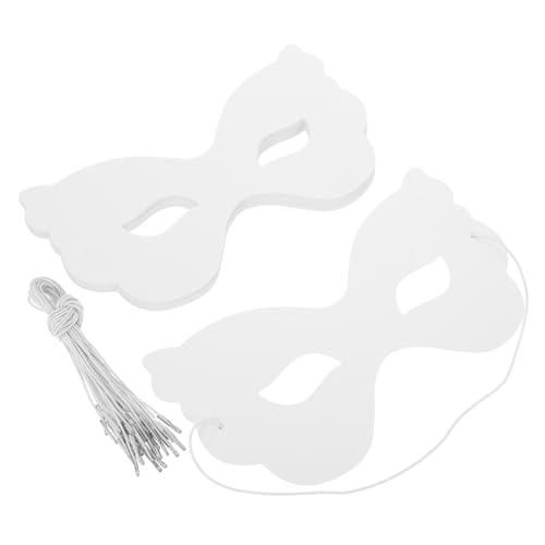 TOYANDONA 40 Stück Maske Von Kindern Gemalt Gesichtsmaske Selber Machen Maskerade Bastelmaske Diy -partymaske Kostüm Maske Cosplay-gesichtsmaske Bemalbare Diy Weiß Papier von TOYANDONA