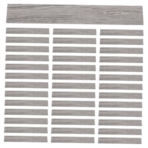 TOYANDONA 40 Stück Maßstab Holz Dielen Realistische Holzmaserung Langlebige Bodenplatten für DIY Bastelprojekte und Puppenhaus Dekoration von TOYANDONA