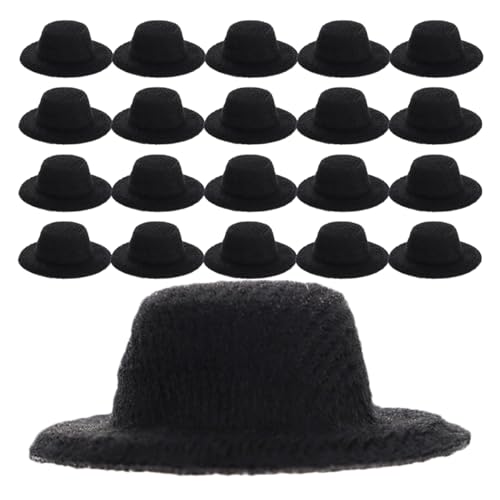 TOYANDONA 40 Stück Miniatur Hochzeits Hüte für Puppen und Schneemann Haaraccessoires DIY Dekoration für Bastelprojekte und Puppenhaus Zubehör von TOYANDONA