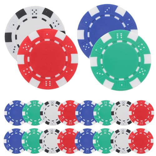 TOYANDONA 40 Stück Poker Chips Kunststoff Wiederverwendbar Rund Glatt Oberfläche Sicher und Langlebig für Brettspiele Belohnungen und Partys Kompakt und Leicht Tragbar von TOYANDONA
