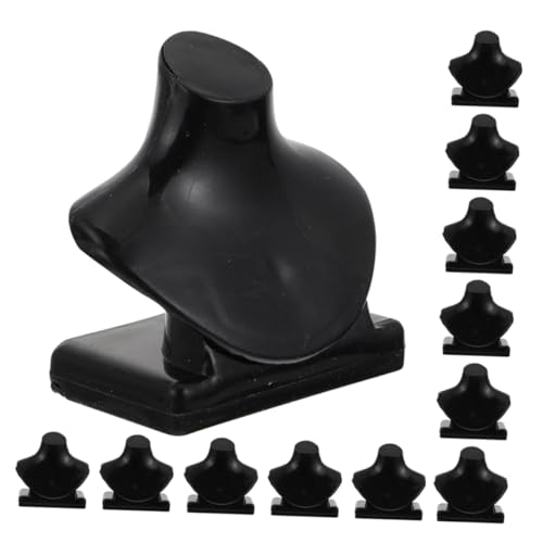 TOYANDONA 40 Stück Schwarzer Halskettenhalter für Puppenstuben Schmuck Bust für Miniatur Dekoration und Rollenspiele für Kreatives Spiel von TOYANDONA