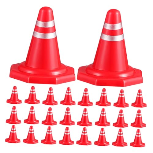 TOYANDONA 40 Stück Verkehrsszenen Barrikaden Praktische Straßenblockade Modelle für Lernspielzeug für Sandtische und Frühe Verkehrserziehung von TOYANDONA