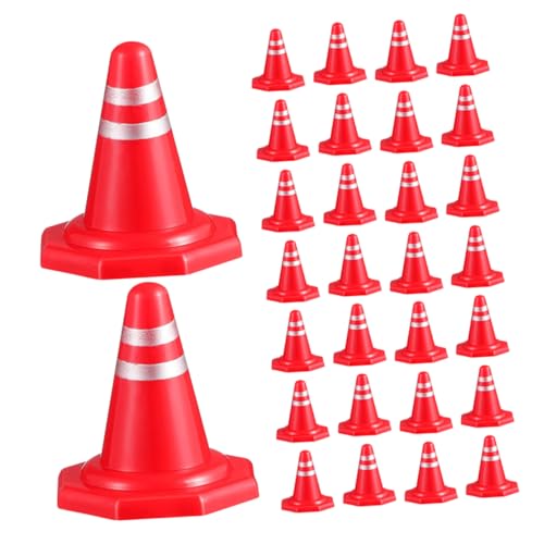 TOYANDONA 40 Stück Verkehrszeichen Verkehrshütchen Rote Barrikaden für Sandspielplatz Lehrreiches für Kreativität und Vorstellungskraft von TOYANDONA