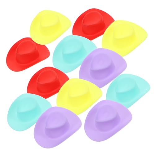 TOYANDONA 40 Stück Zarte Kleine Hüte Cowboy Winzig Party Cowgirl Geburtstag Mini Puppe Kinderhüte Dekorative Hüte Kleine Hüte Basteln Austauschbare Hüte Entzückende Hüte Plastik von TOYANDONA