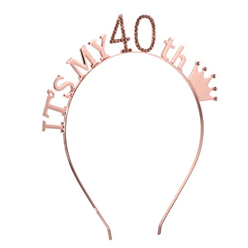 TOYANDONA 40. Geburtstagsfeier Stirnband Krone Tiara Es Ist Mein 40. Geburtstag Kopfschmuck Party Hut von TOYANDONA