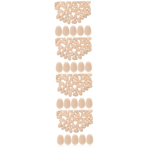 TOYANDONA 400 STK Simulierte Eier Aus Holz Holzspielzeug Tischzubehör Holziges Spielzeug Mini-Spielzeug Ostern-simulations-Ei Osterei-holzausschnitte Pinsel Hölzern Weiße Eier Schüttgut Kind von TOYANDONA
