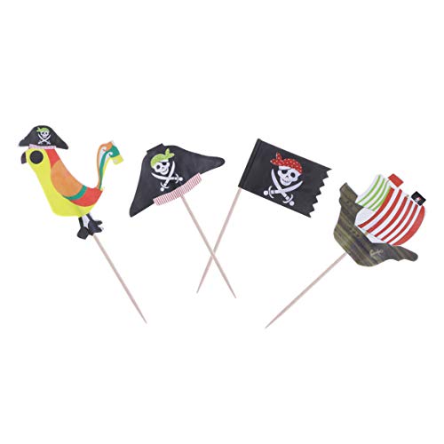 TOYANDONA 40Pcs Piraten Schiff Thema Kuchen Topper Essen Picks Buccaneer Thema Geburtstag Halloween Decororation TOYANDONA 40Pcs Piraten Schiff Thema Kuchen Topper Essen Picks Buccaneer Thema Geburtstag Halloween Decororation von TOYANDONA