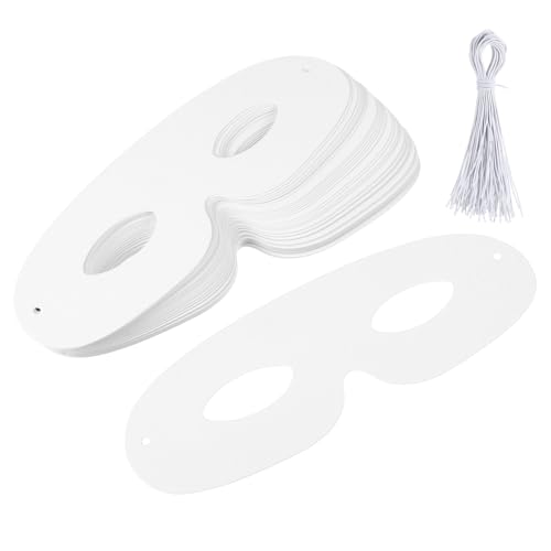 TOYANDONA 40Sätze Leere Papiermasken für DIY Unbemalte Masken für Erwachsene für Halloween Karneval und Kreative Bastelprojekte von TOYANDONA