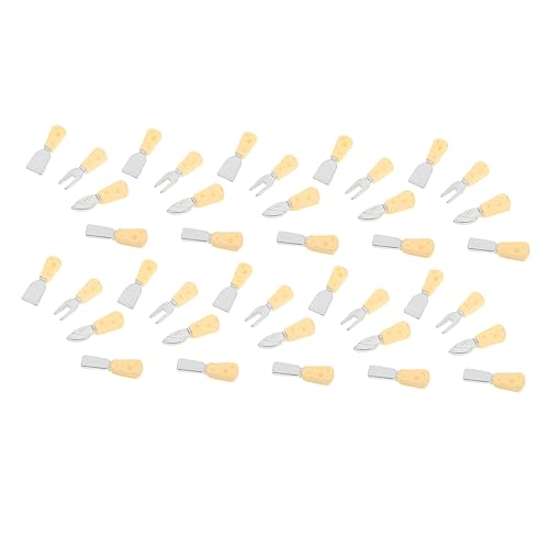 TOYANDONA 40St DIY-Material Messer puppenstubenzubehör gelbe Miniature kitchenware Miniature stylish kitchenware zartes Geschirrdekor Miniatur-Messer-Schaufel- Harz Yellow von TOYANDONA