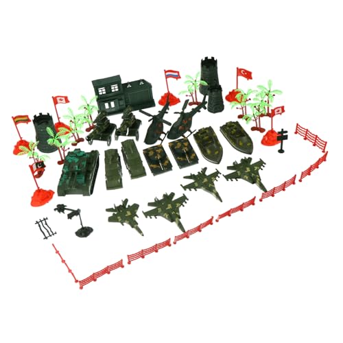 TOYANDONA 41Stücke Teiliges Militärmodell Spielzeugset für Pädagogisches Fantasie und Kommunikation im Langlebig und Sicher für Stundenlangen Spaß von TOYANDONA